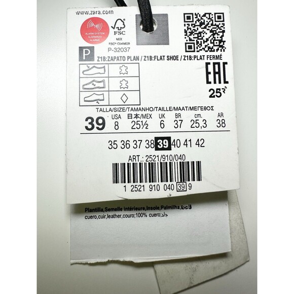 ZARA Black Leather Slingback Pointed Toe Mules Buckle Women Heels US 8 EU 39 NEW - Picture 10 of 14